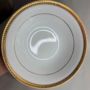 Block Manchester Gold Serving Vegetable‎ Bowl 9 Inch White Gold Laurel Trim